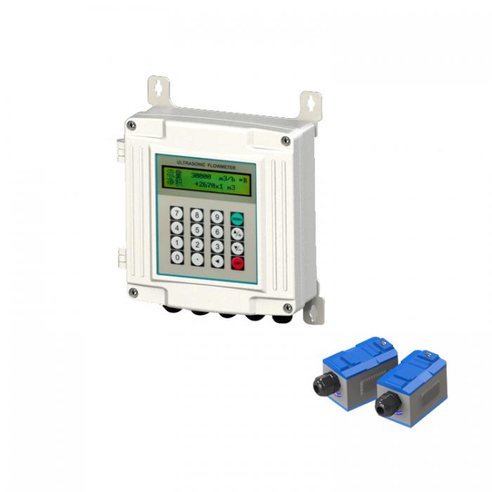 Wall mounted clamp on ultrasonic flow meter