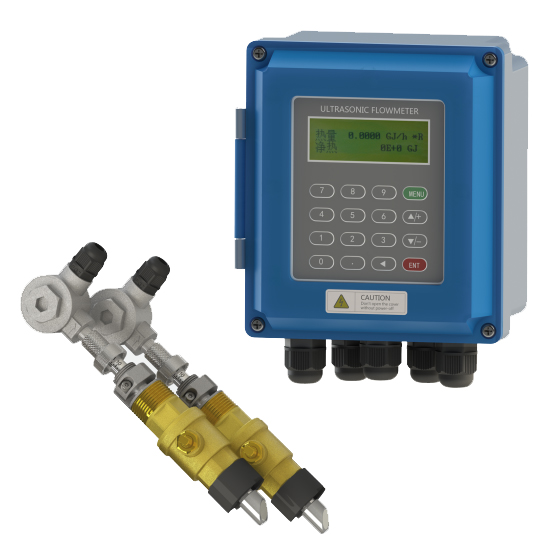 Wall mounted insertion type ultrasonic flow meter