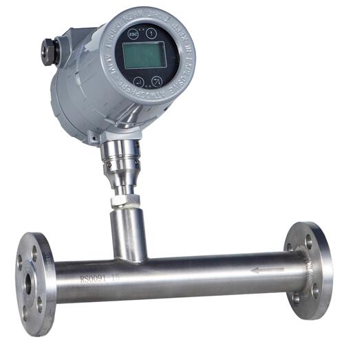 Thermal gas mass flow meter